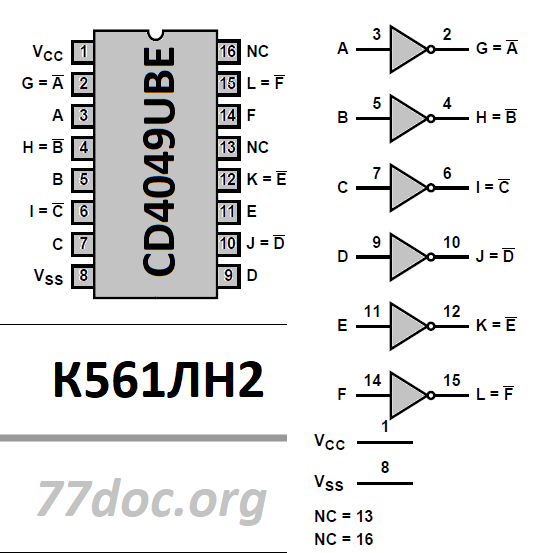 4049 UBE (К561ЛН2)